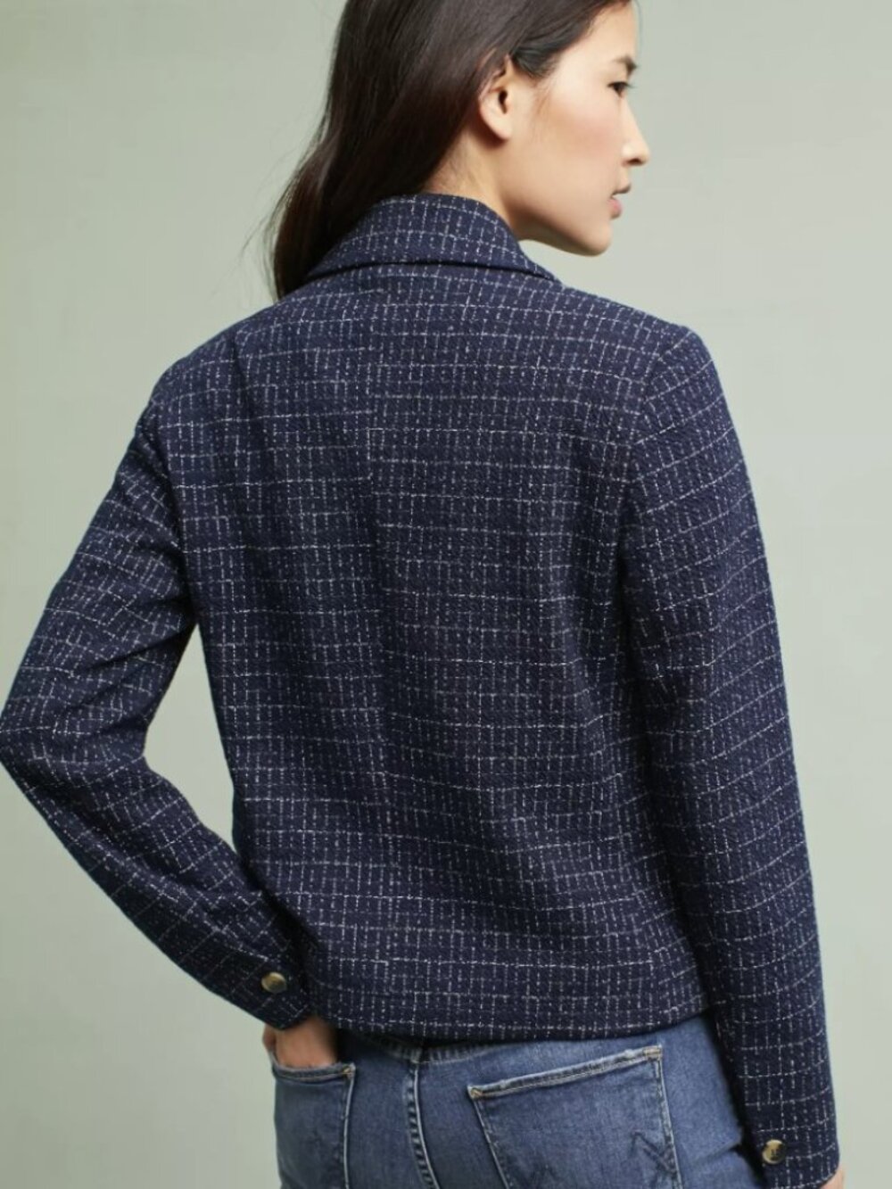 NWOT Anthropologie Cartonnier Michel Knit Blazer Size 14 - Picture 4 of 9